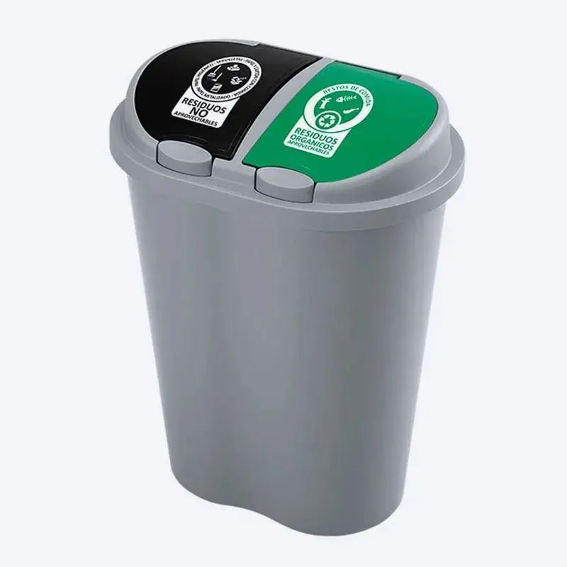 Basurero Manejo De Residuos 50 Litros Doble - Rimax - Muebles Dummi