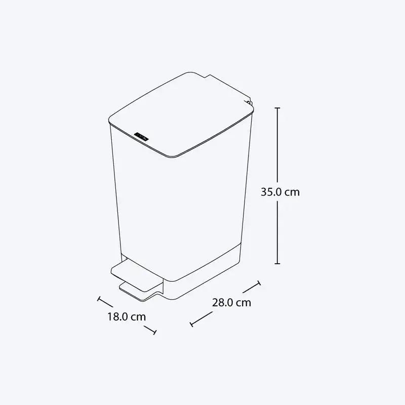 Basurero Pedal Slim 8 Litros - Rimax - Muebles Dummi
