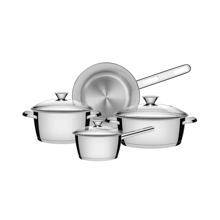 Batería De 7 Piezas - Acero Inoxidable Tramontina - Muebles Dummi