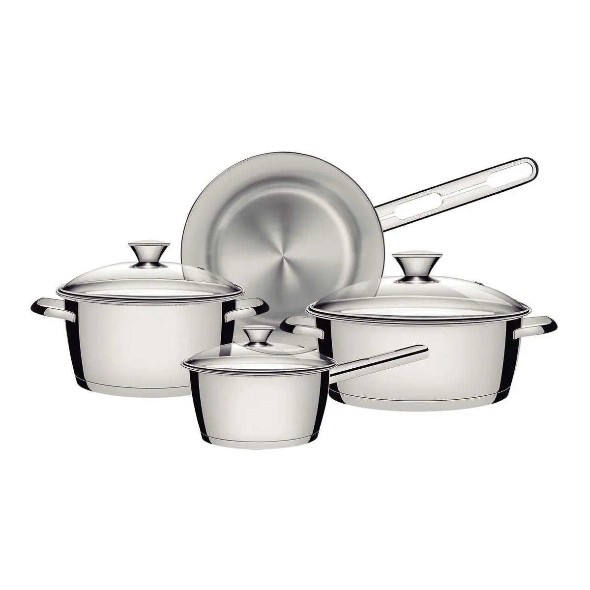Batería de Cocina Tramontina Allegra Acero Inoxidable 4 Piezas - Muebles Dummi