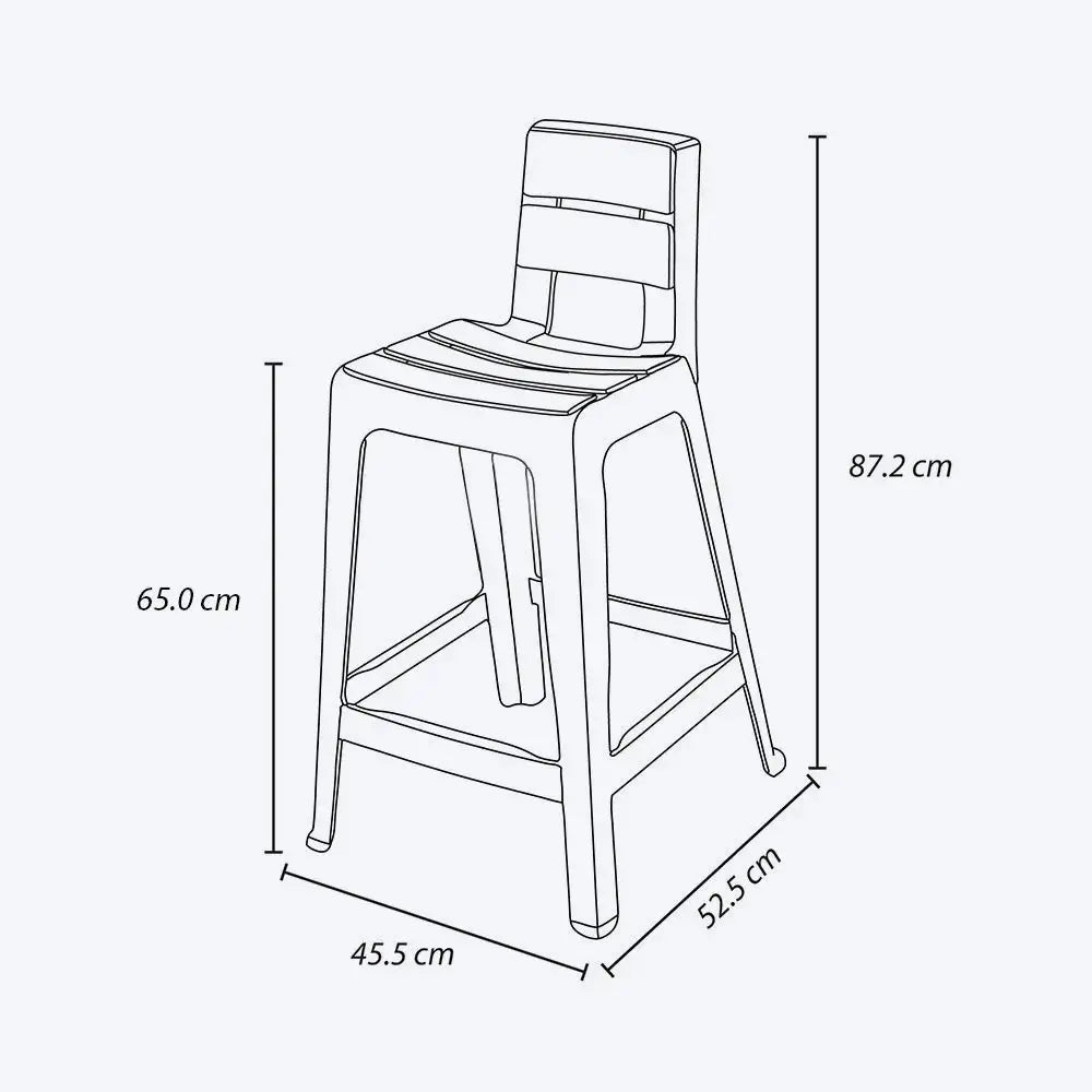Butaco Alto Para Barra Baru - Muebles Dummi