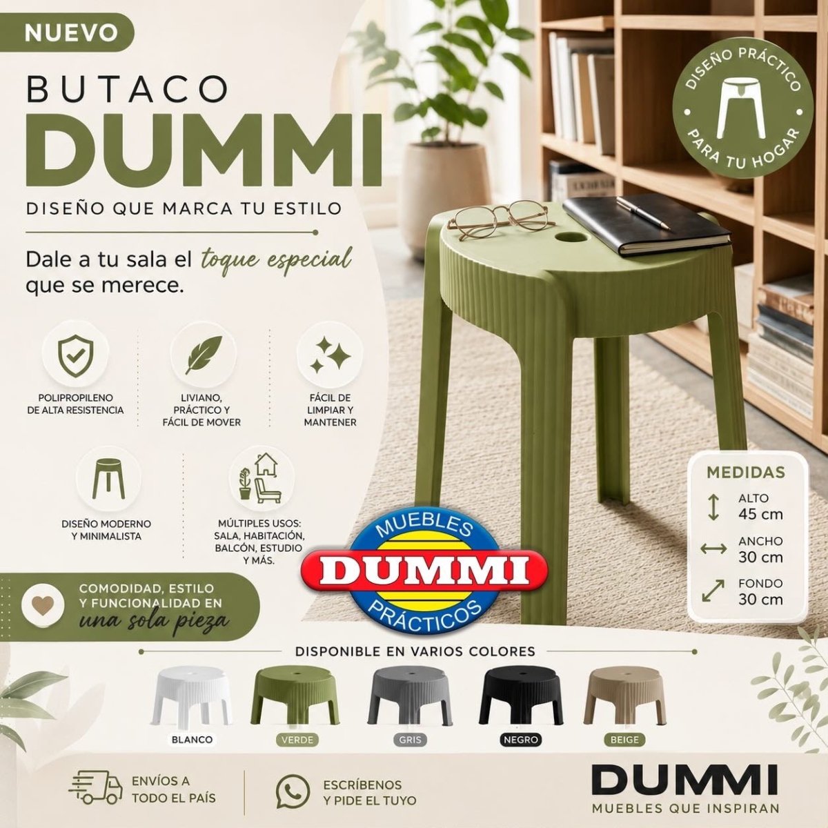 Butaco Dummi Polipropileno - Muebles Dummi