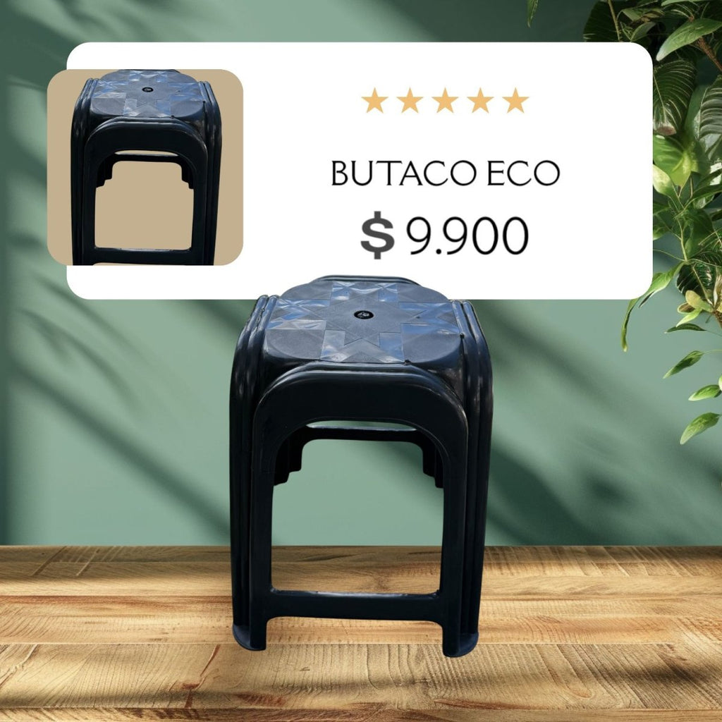 Butaco Económico - Negro - Muebles Dummi