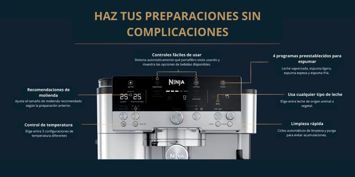 Cafetera - Máquina de Café Espresso Ninja Luxe Café - Muebles Dummi