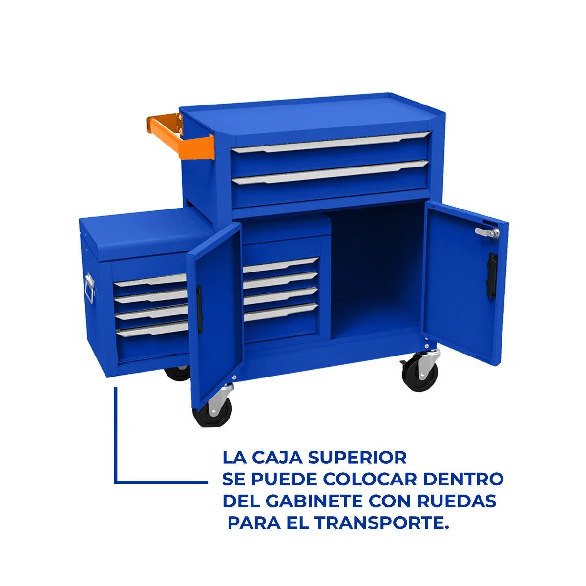 Caja de Herramientas Rodante 616x330x1125mm 6 Gavetas