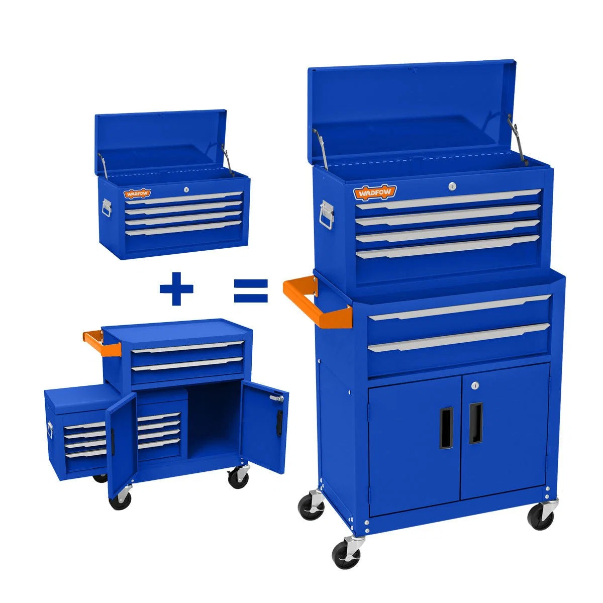 Caja de Herramientas Rodante 616x330x1125mm 6 Gavetas