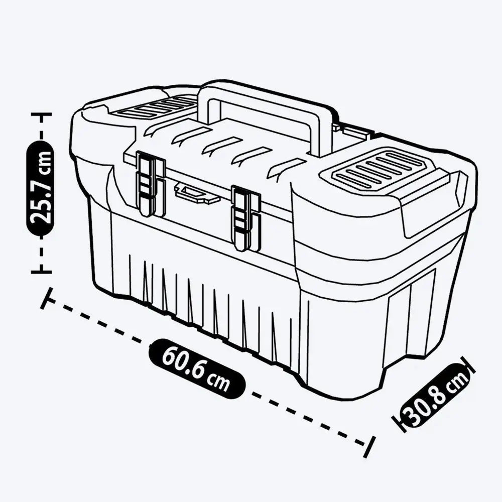 Caja Herramientas 24" Cerradura Plástica - Rimax - Muebles Dummi