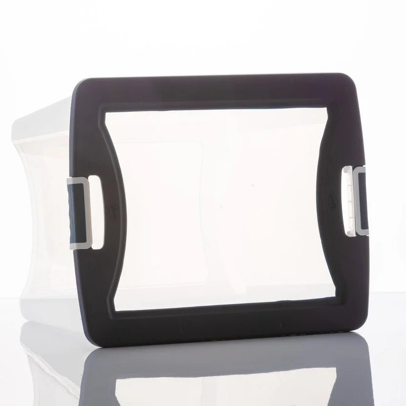 Caja Organizadora Plástica Clarity con Tapa 71 litros Transparente Wenco - Muebles Dummi