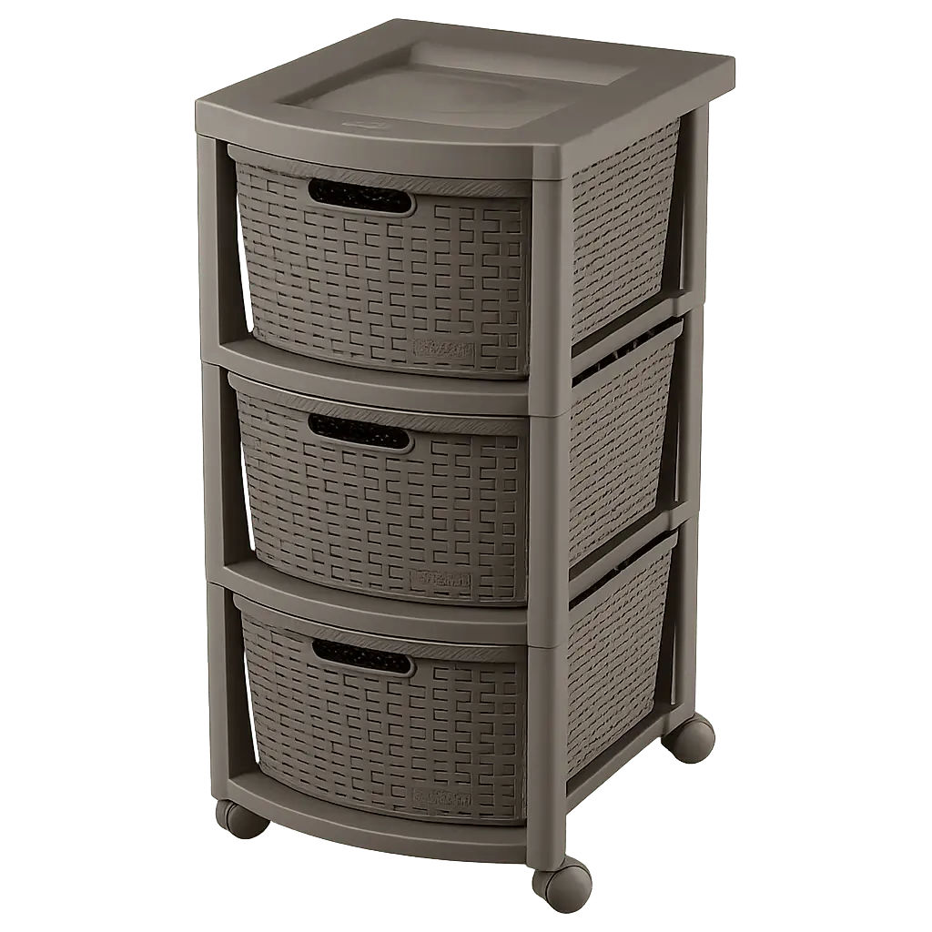 Cajonero Rattan Shia 3 Gavetas - Rimax - Muebles Dummi