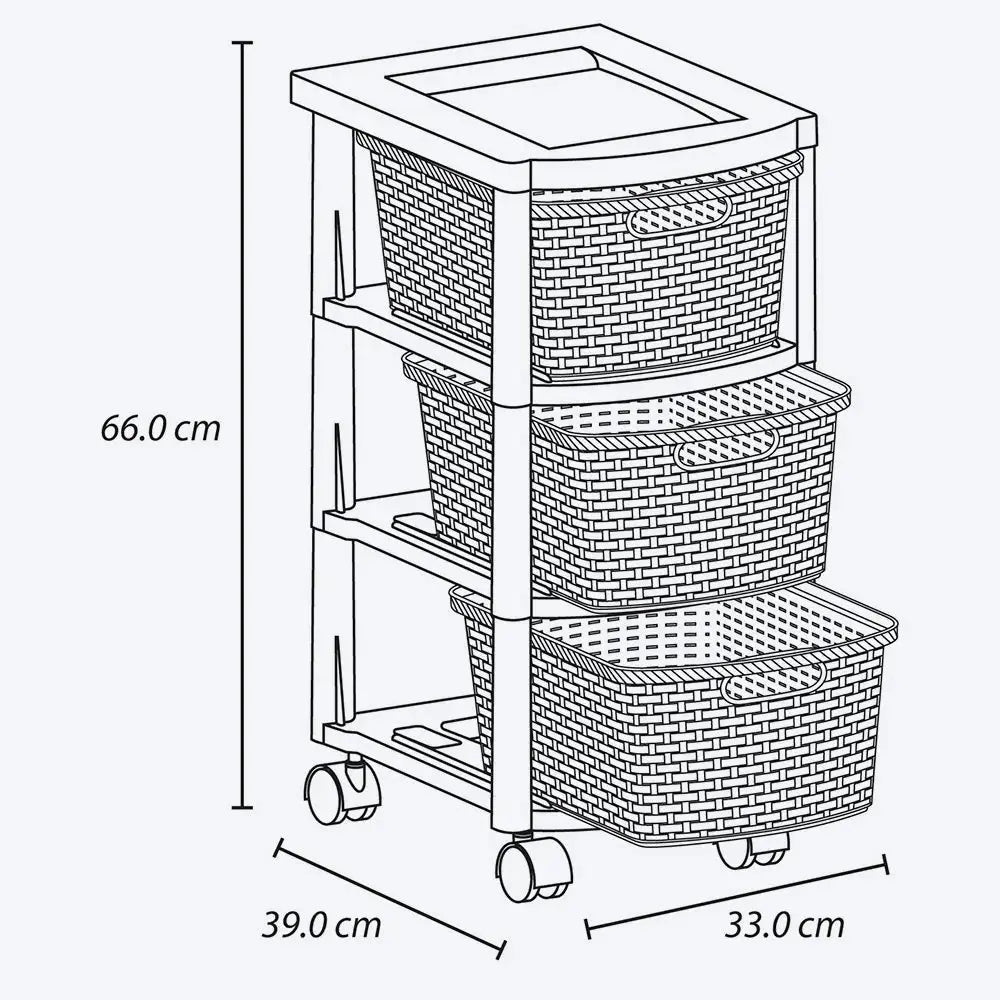 Cajonero Rattan Shia 3G - Rimax - Muebles Dummi