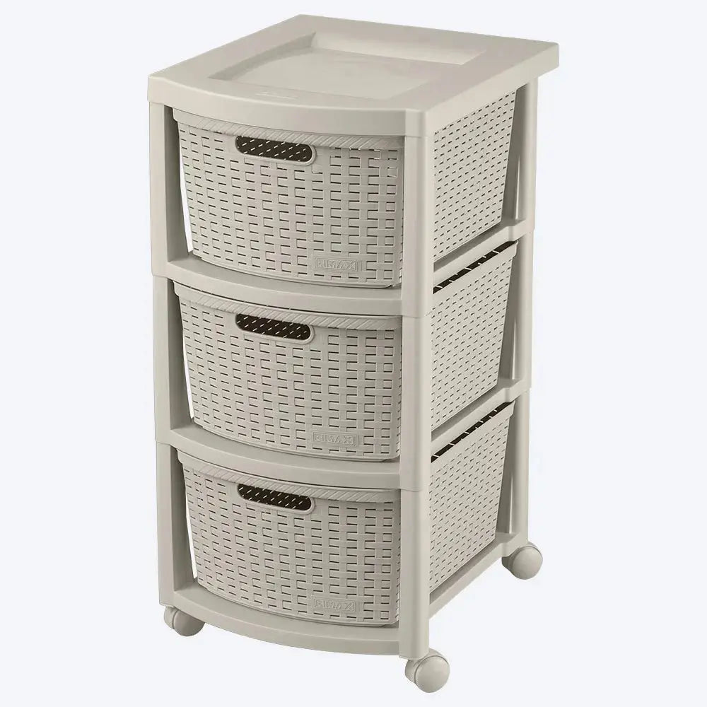Cajonero Rattan Shia 3 Gavetas - Rimax - Muebles Dummi