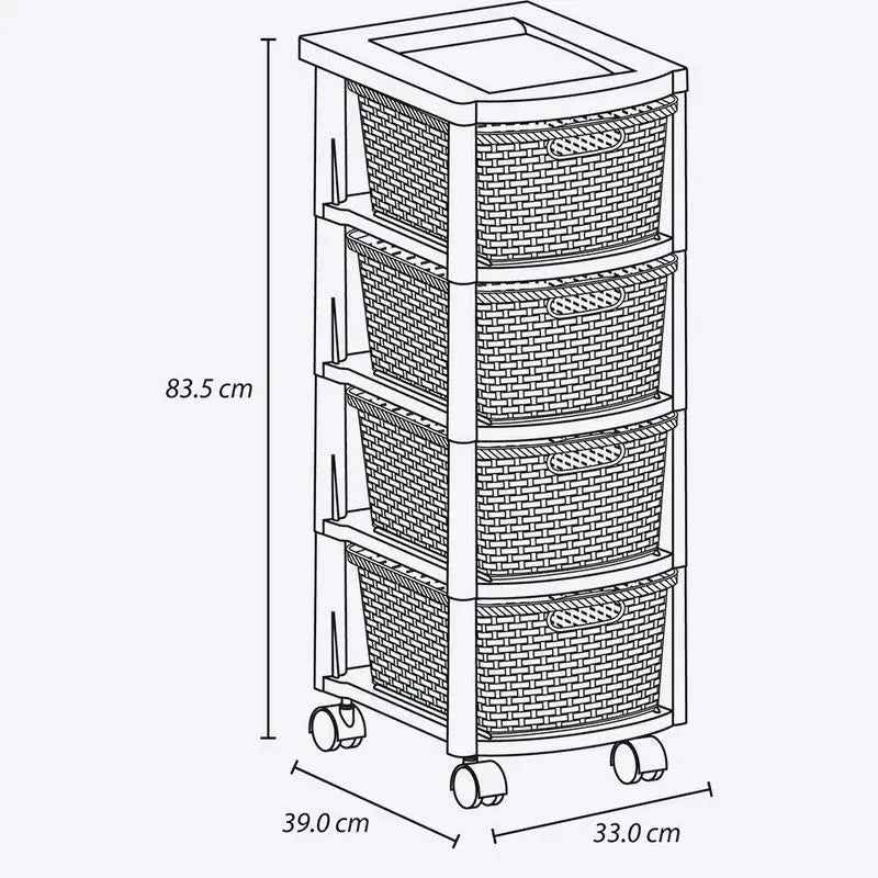 Cajonero Rattan Shia 4G - Rimax - Muebles Dummi