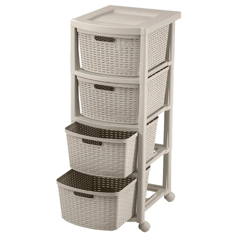 Cajonero Rattan Shia 4 Gavetas - Rimax - Muebles Dummi