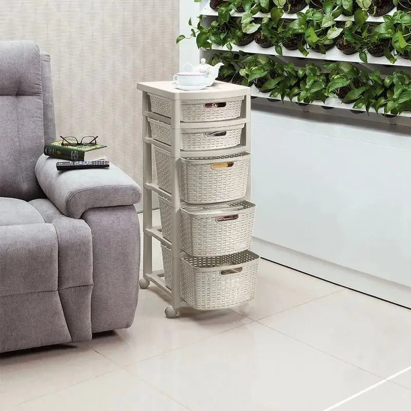 Cajonero Rattan Shia 5 Gavetas - Rimax - Muebles Dummi