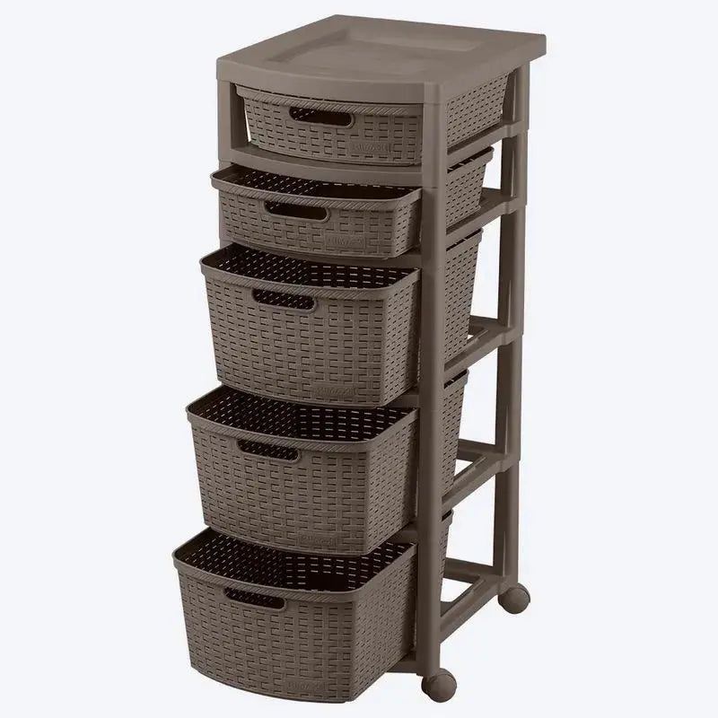 Cajonero Rattan Shia 5 Gavetas - Rimax - Muebles Dummi