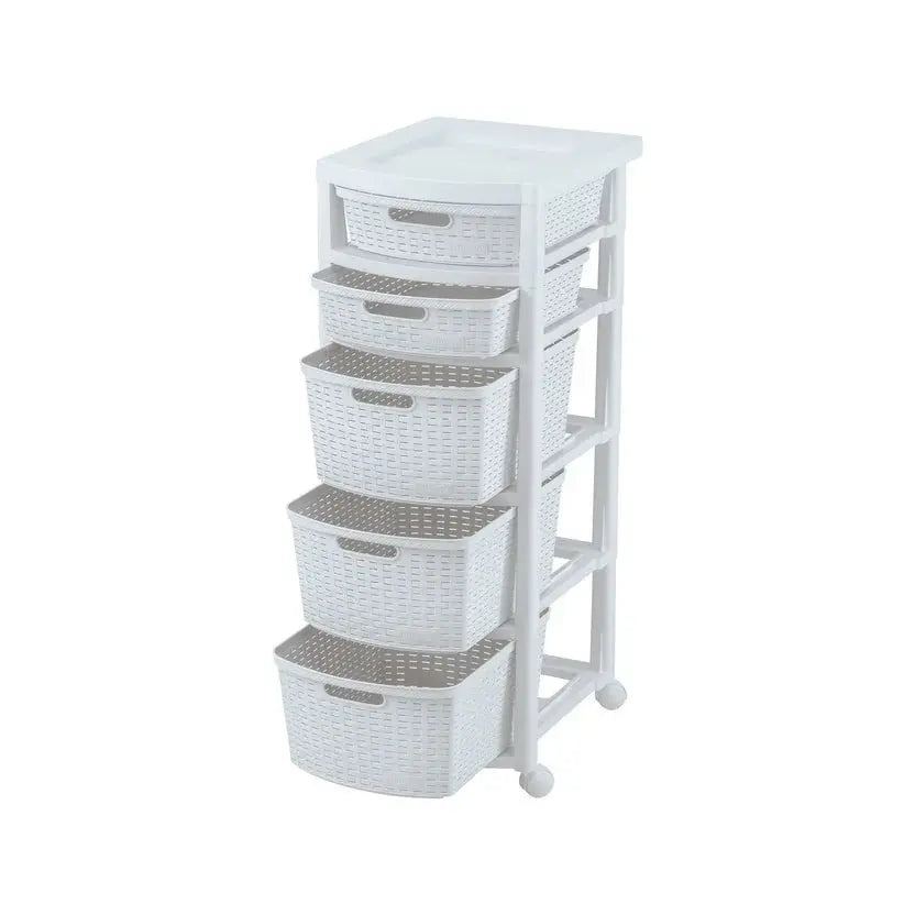 Cajonero Rattan Shia 5 Gavetas - Rimax - Muebles Dummi