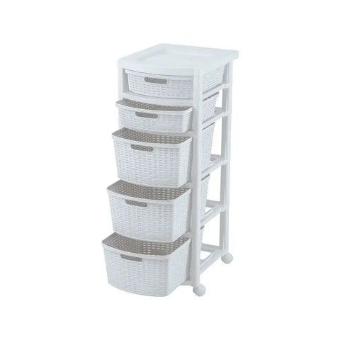 Cajonero Rattan Shia 5 Gavetas - Rimax - Muebles Dummi