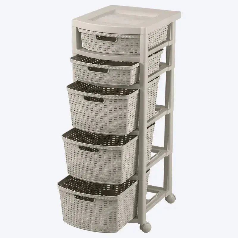 Cajonero Rattan Shia 5 Gavetas - Rimax - Muebles Dummi
