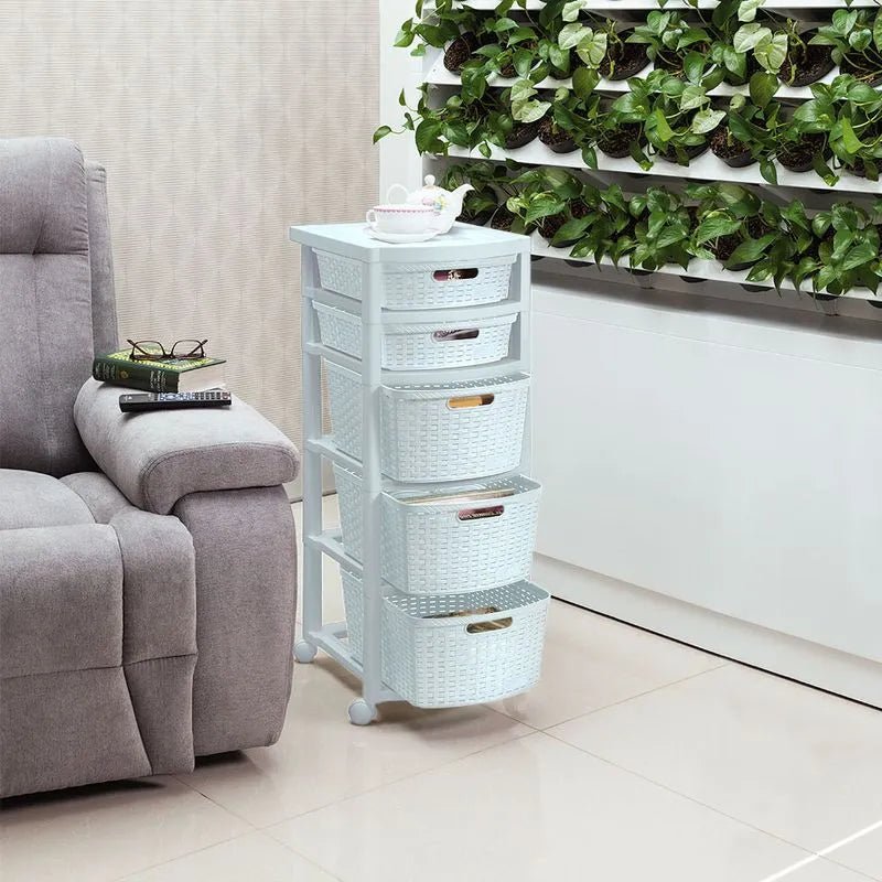 Cajonero Rattan Shia 5 Gavetas - Rimax - Muebles Dummi