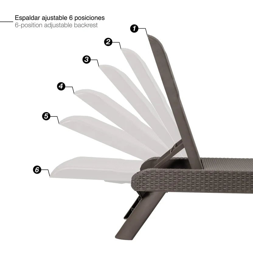 Cama Asoleadora Capri MQ - Muebles Dummi