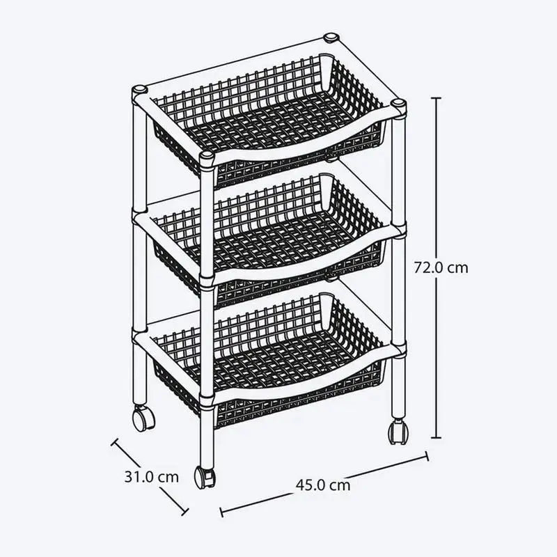 Canasta Movil Rectangular De Mercado - Rimax - Muebles Dummi