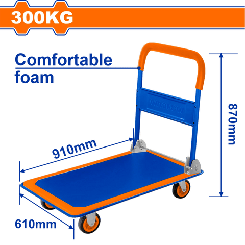 Carretilla Plegable Cap300Kg Plato 910X610mm - Muebles Dummi