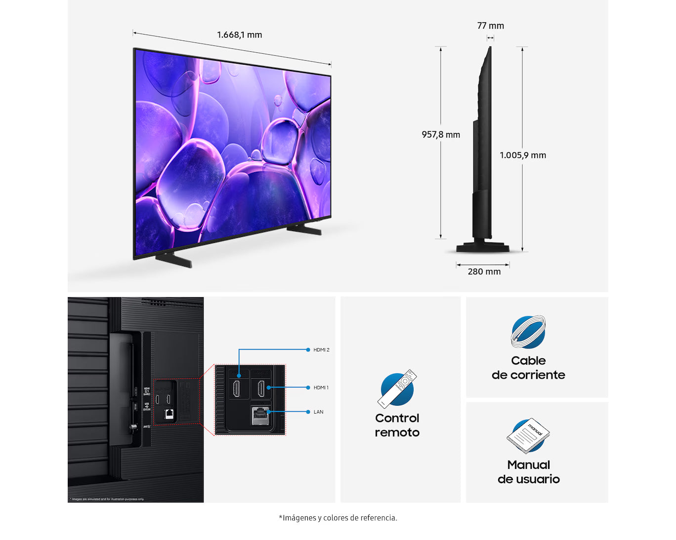 Televisor Smart 75” Crystal 4K Samsung