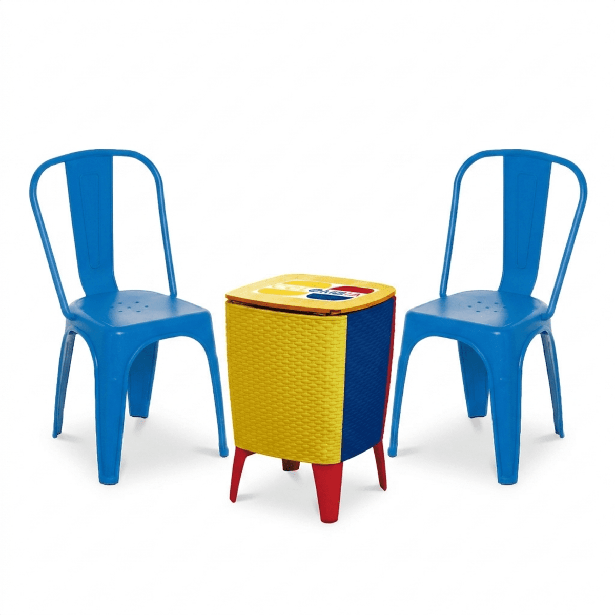 Combo - 2 Sillas Tolix Con Mesa Cooler Edición Selección Colombia - Muebles Dummi