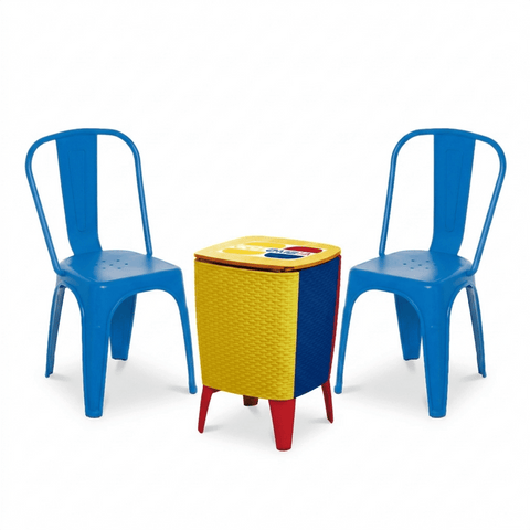 Combo - 2 Sillas Tolix Con Mesa Cooler Edición Selección Colombia - Muebles Dummi