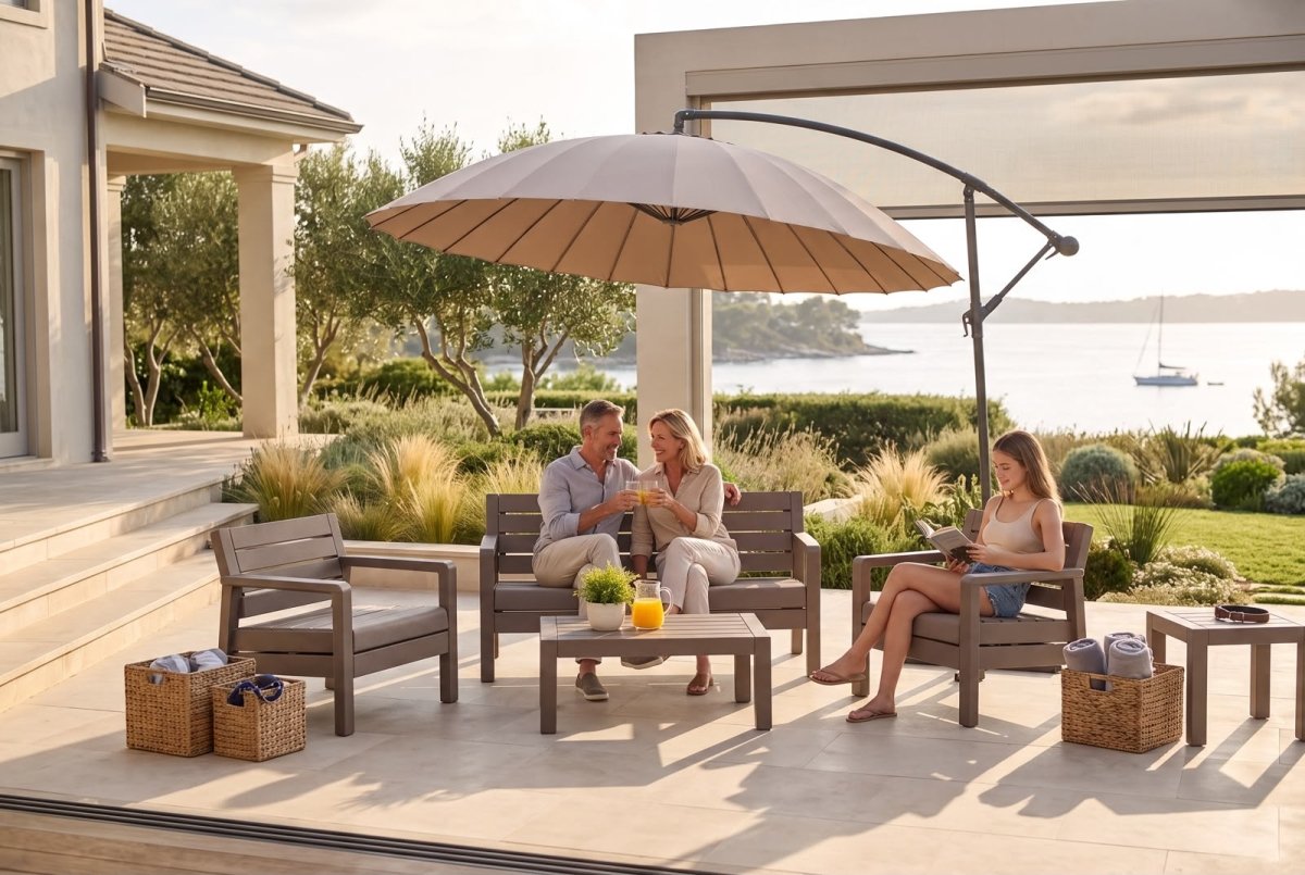 Combo de Sala Rimax Baru Con Parasol Lateral - Muebles Dummi