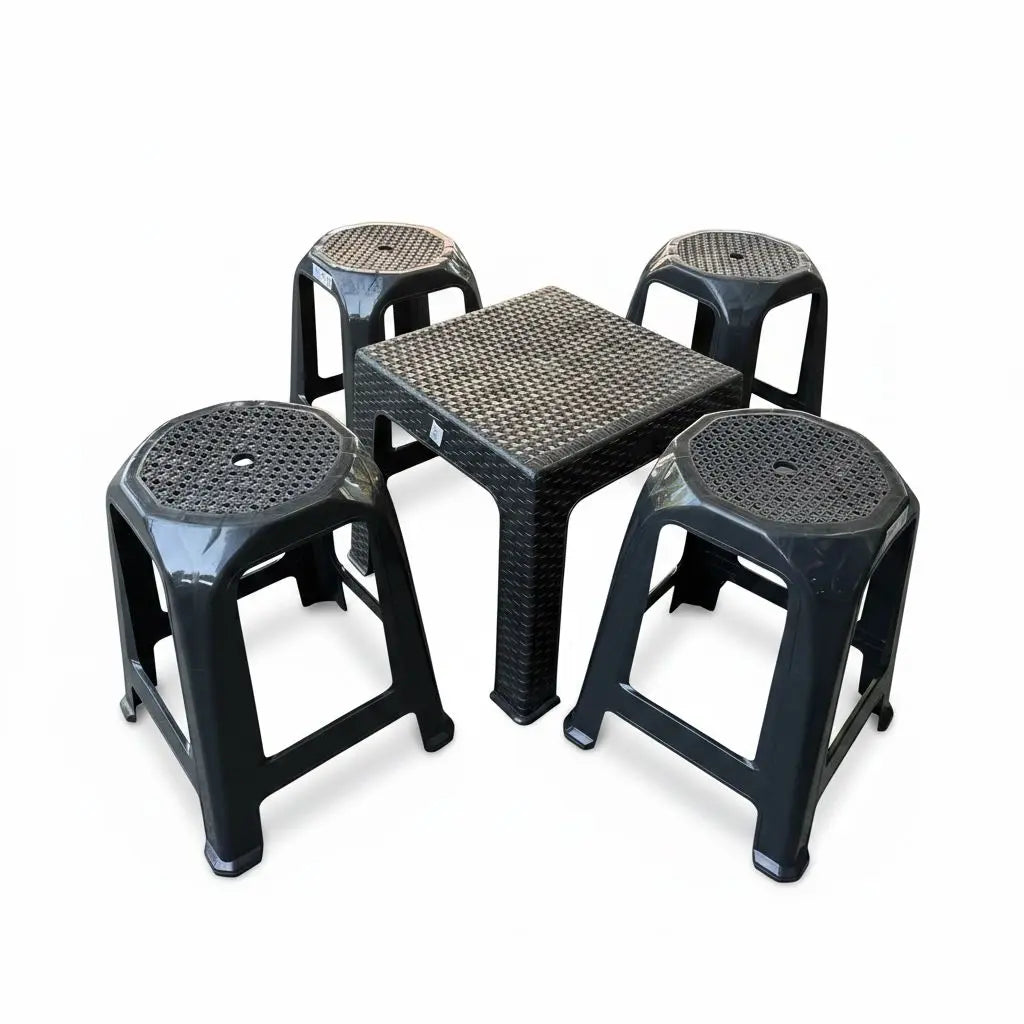 Combo Futbolero - 4 Butacos Con Mesa - Muebles Dummi