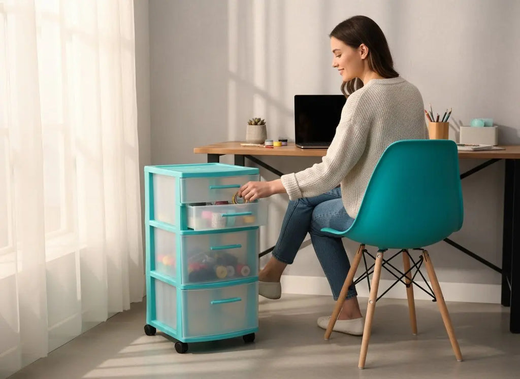 Combo Gavetero Con Silla Eames - Muebles Dummi