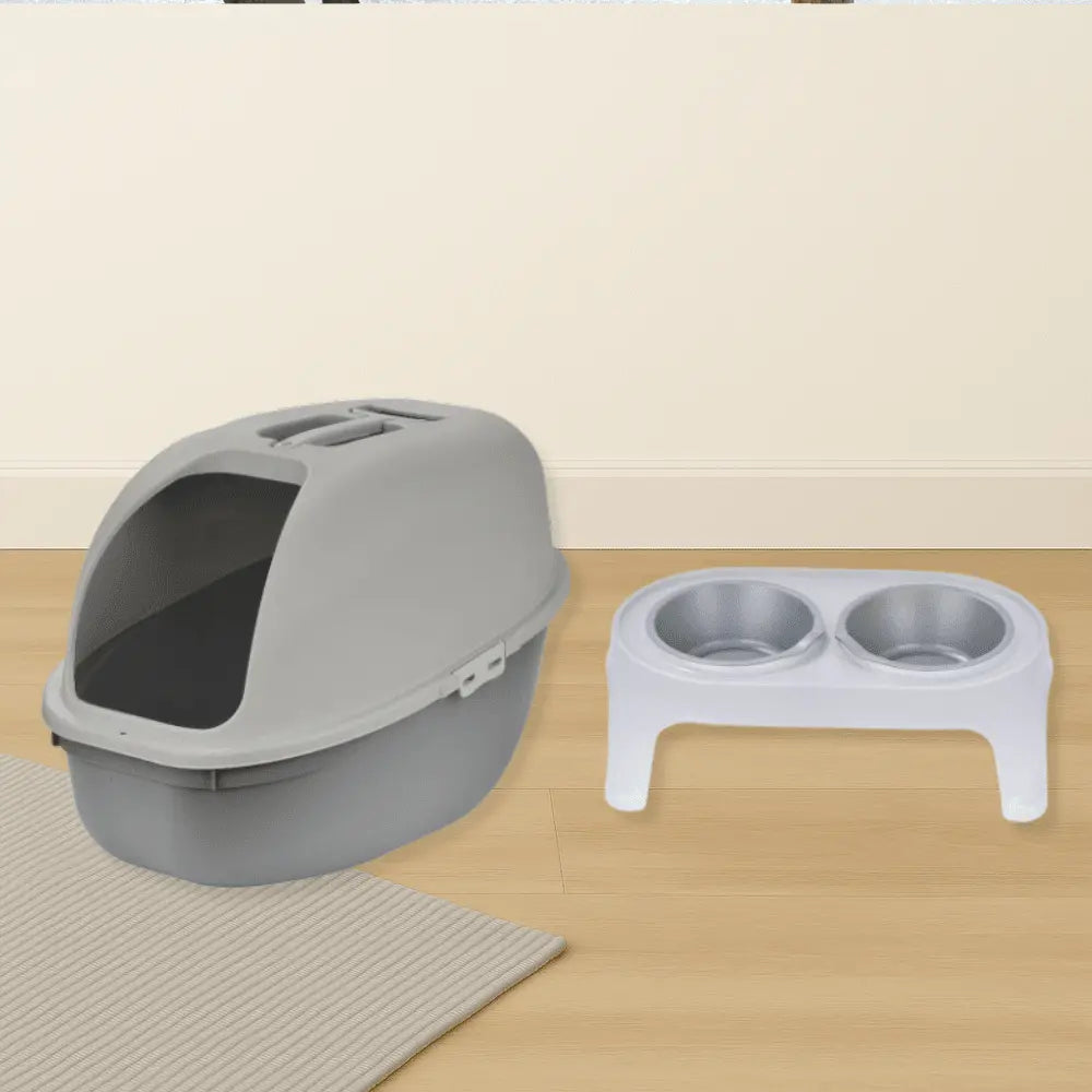 Combo Mascota Gatos (Arenero + Comedero Alto) - Rimax - Muebles Dummi