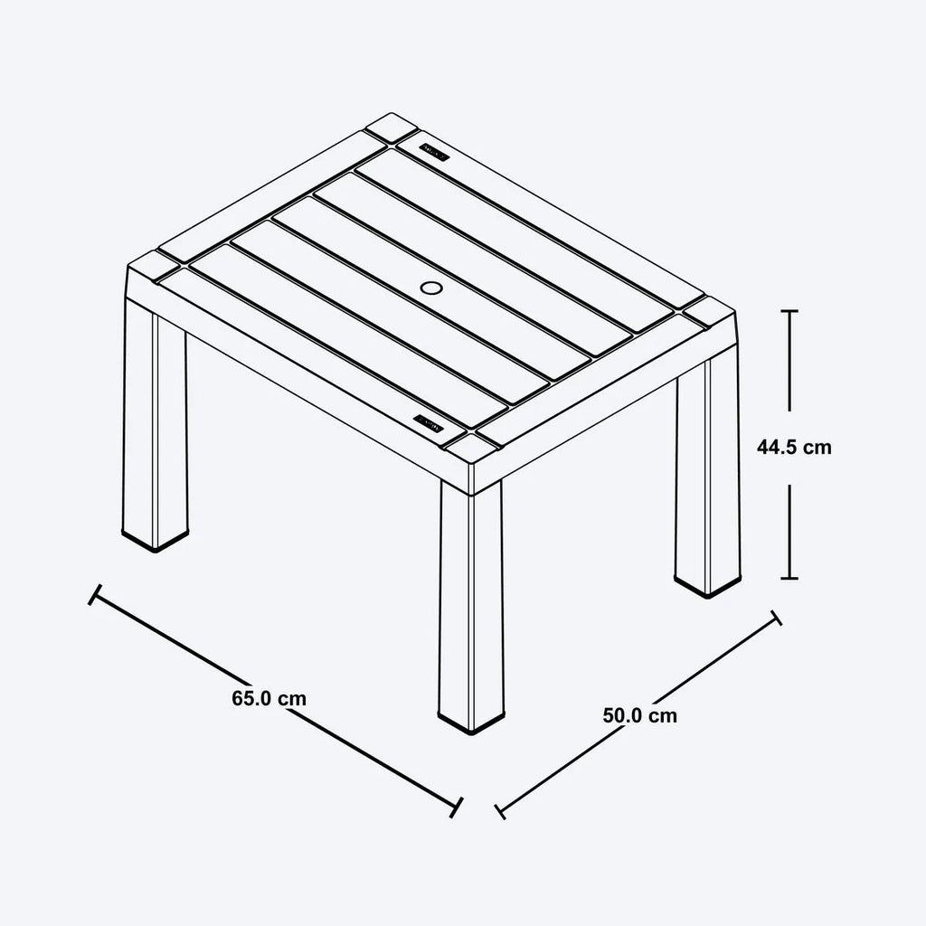 Combo Piscina Gris (2 Camas Asoleadoras + 1 Mesa de Centro Baru) - Muebles Dummi
