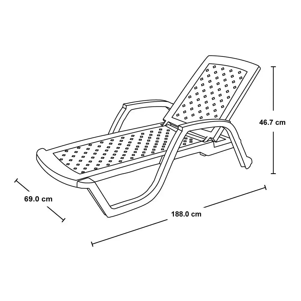 Combo Playero (2 Camas Asoleadoras + 2 Sillas Playeras + 1 Mesa de Centro) - Rimax - Muebles Dummi