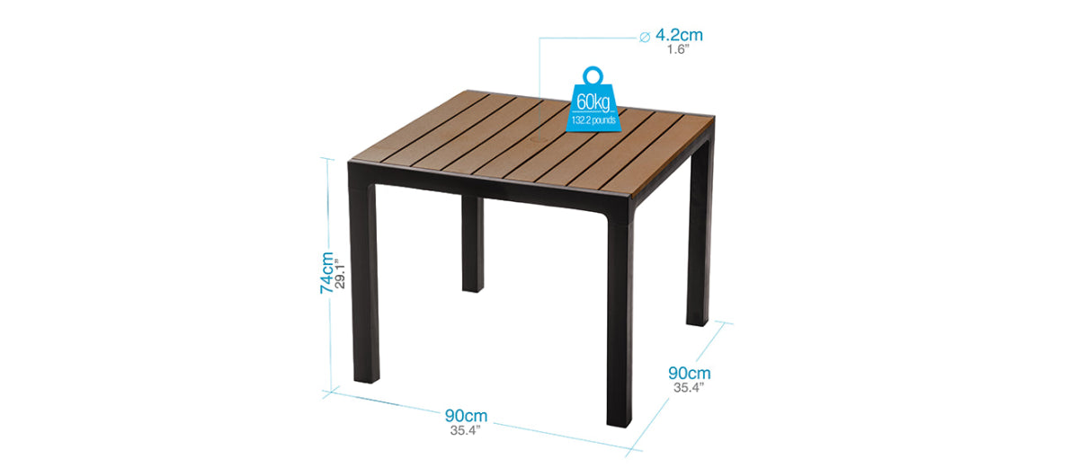 Comedor Madeira - Modern 4 Puestos - MQ - Muebles Dummi