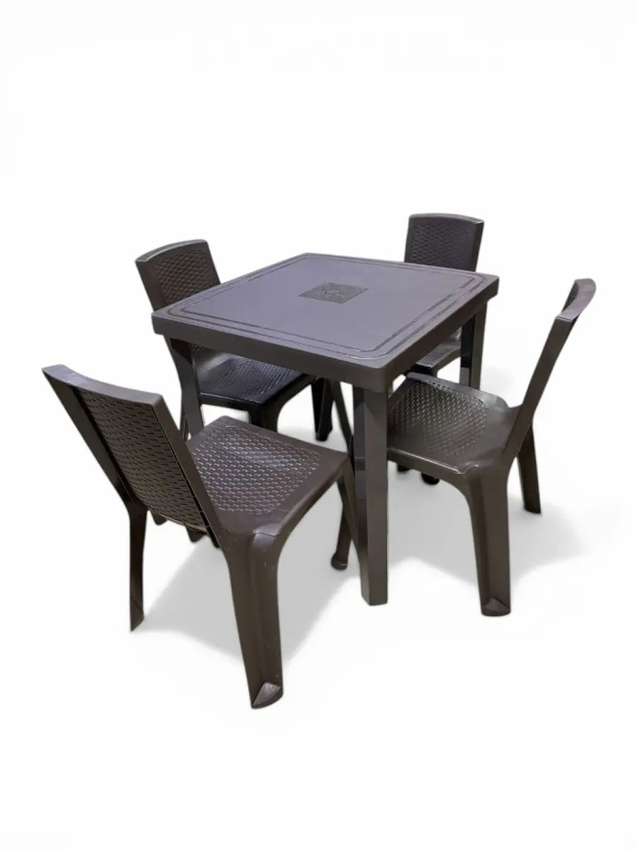 Comedor Rattan - 4 Sillas Con Mesa - Muebles Dummi