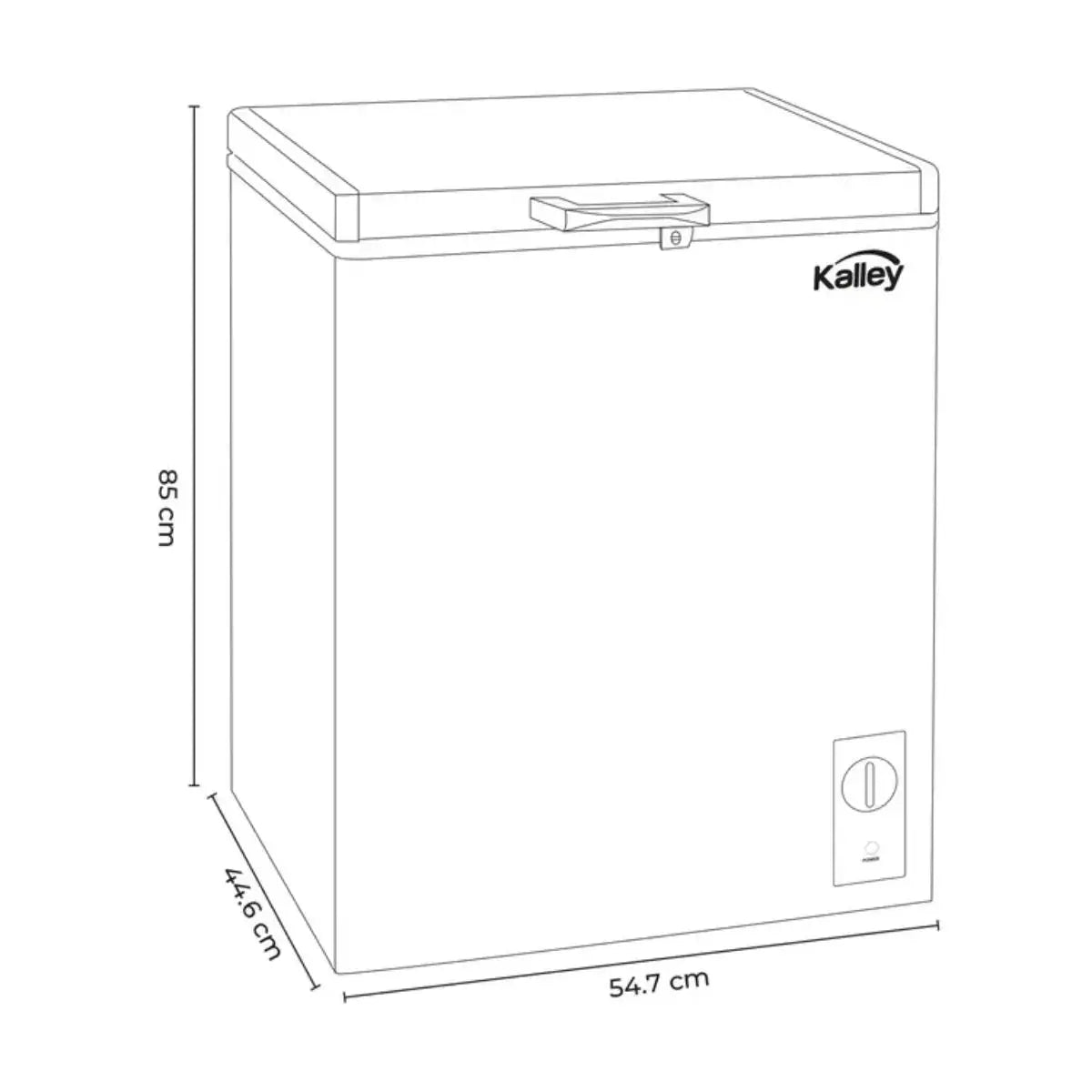Congelador Horizontal Kalley Dual 99 Litros Inverter Blanco - Muebles Dummi