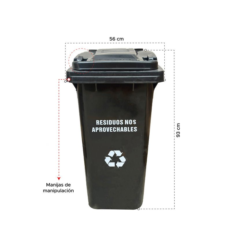 Contenedor de Basura Industrial 240 Litros - Muebles Dummi