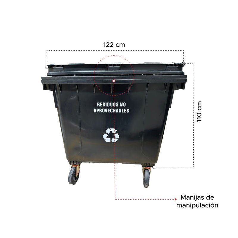 Contenedor de Basura Industrial 660 litros - Muebles Dummi
