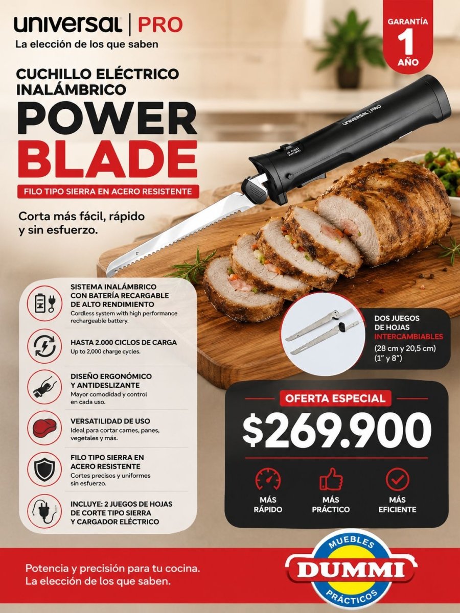 Cuchillo Electrico Inalambrico Power Blade - Universal - Muebles Dummi
