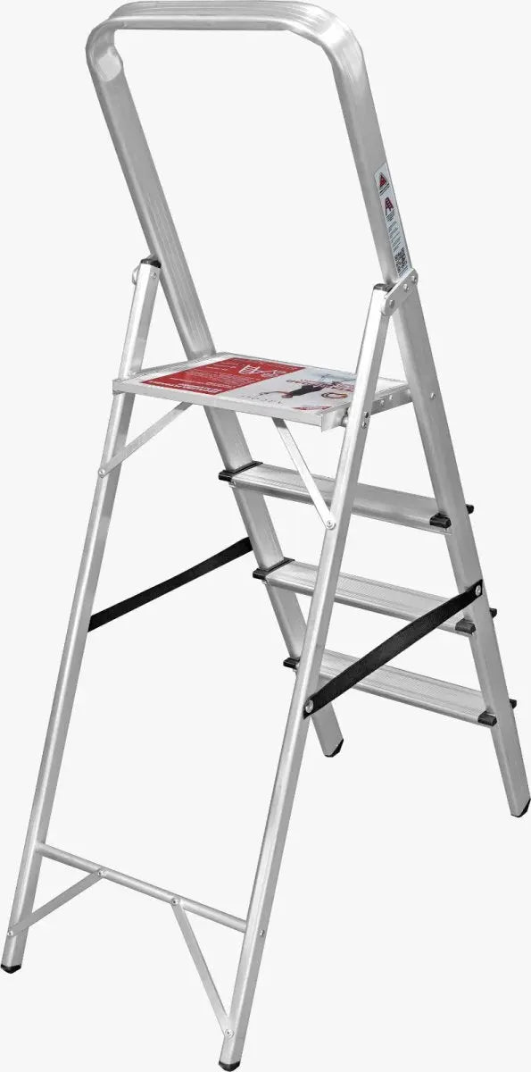 Escalera En Aluminio Plegable 4 Pasos - Muebles Dummi