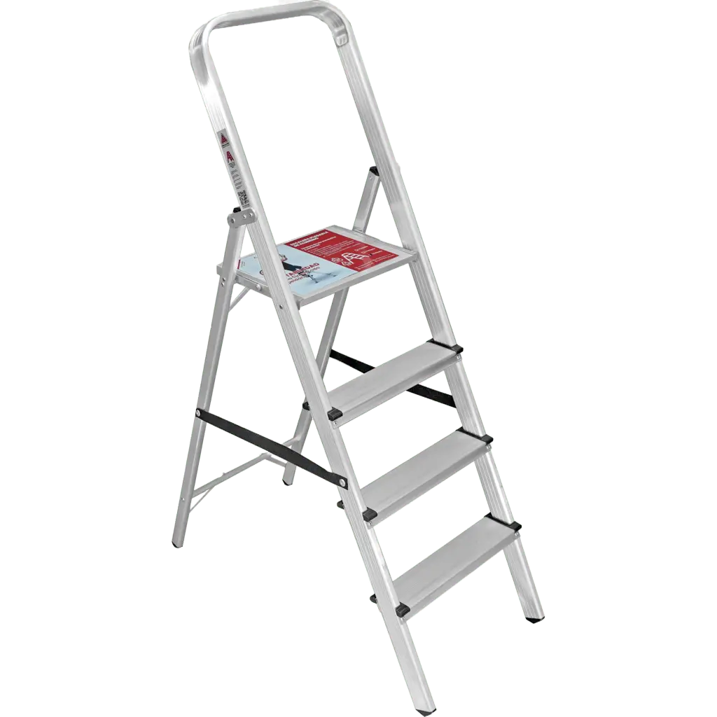 Escalera En Aluminio Plegable 4 Pasos - Muebles Dummi