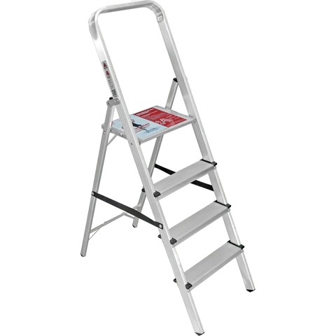 Escalera En Aluminio Plegable 4 Pasos - Muebles Dummi