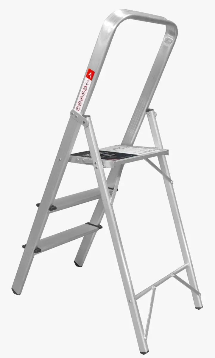 Escalera En Aluminio Plegable - Muebles Dummi