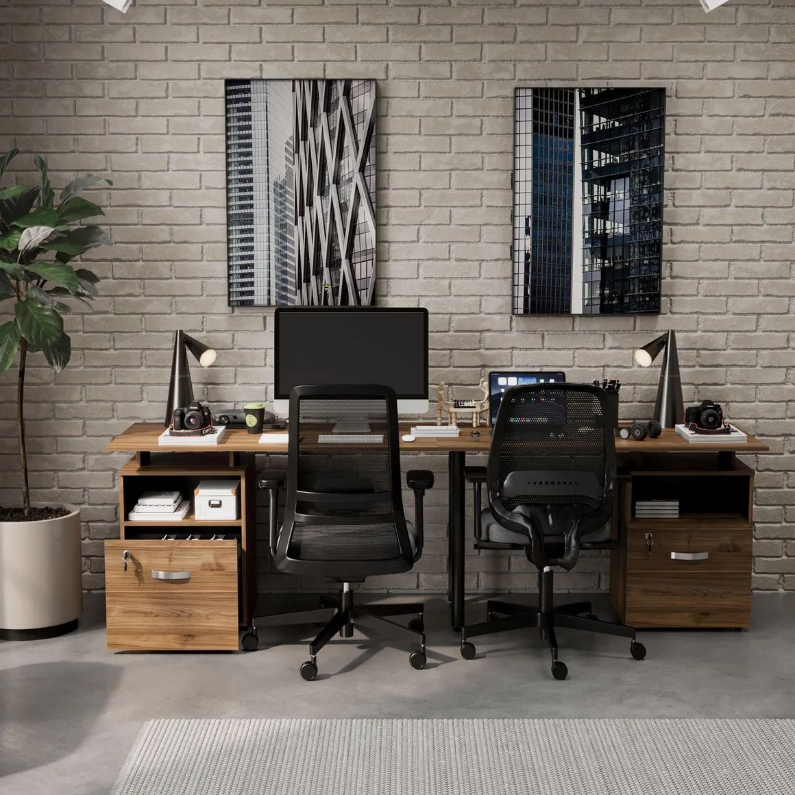 Escritorio Estacion de Trabajo Modular Asturias - Muebles Dummi