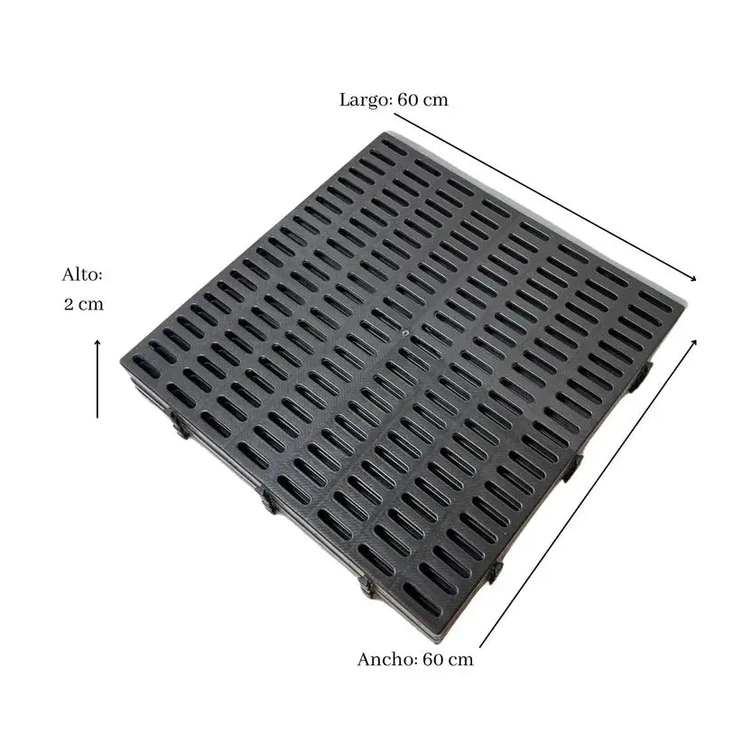 Estiba Industrial Plastica Pequeña Negra - Muebles Dummi