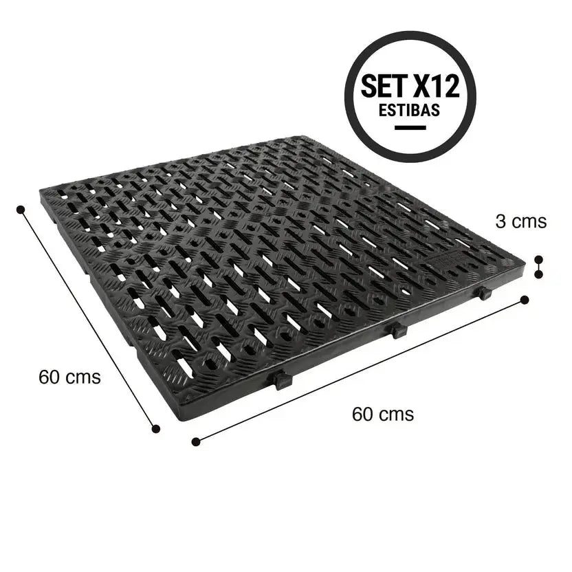 Estiba Industrial Plastica - Set X 12 - Muebles Dummi