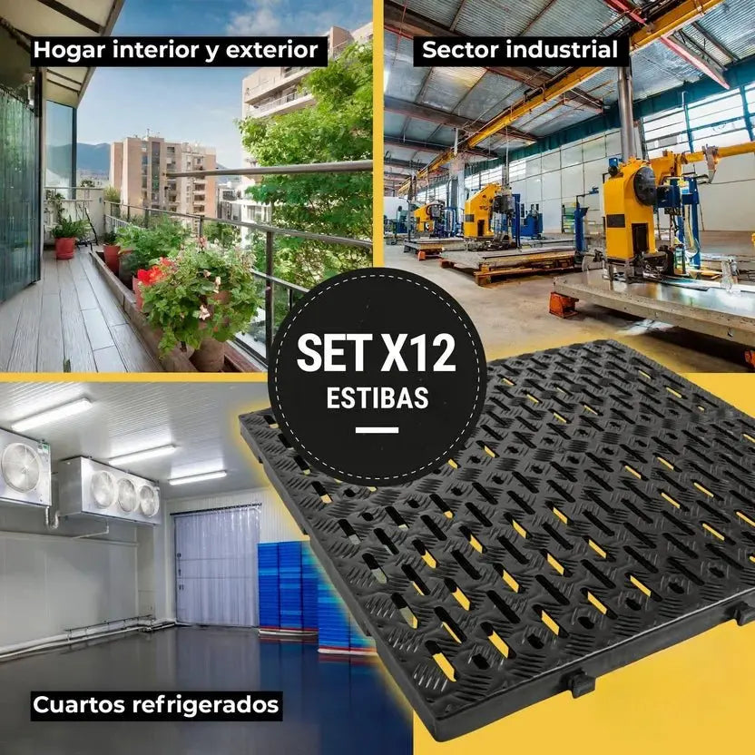 Estiba Industrial Plastica - Set X 12 - Muebles Dummi