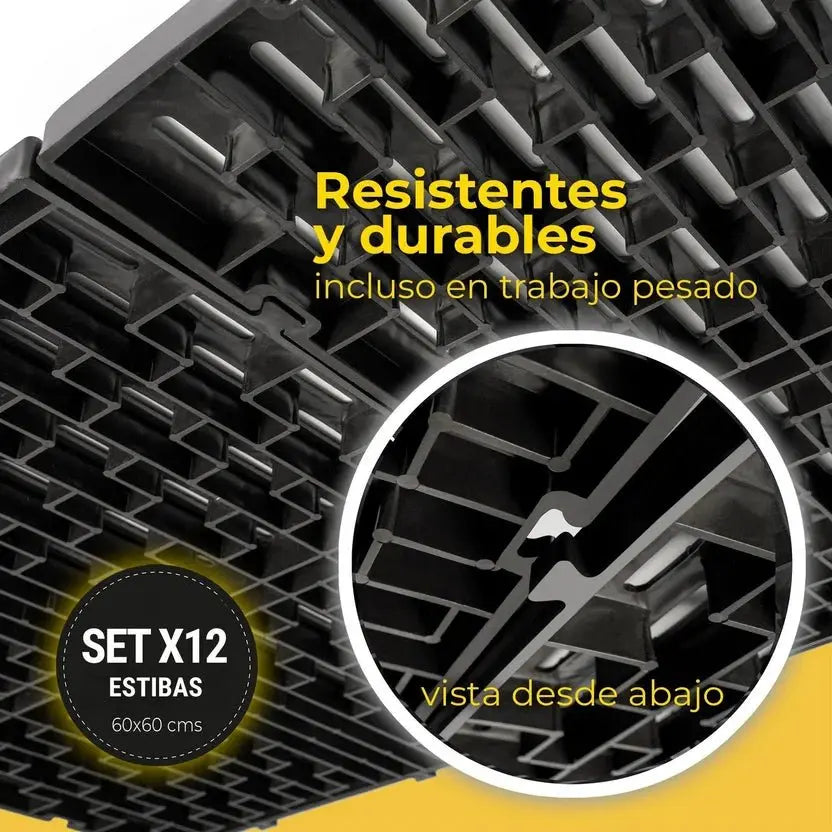 Estiba Industrial Plastica - Set X 12 - Muebles Dummi